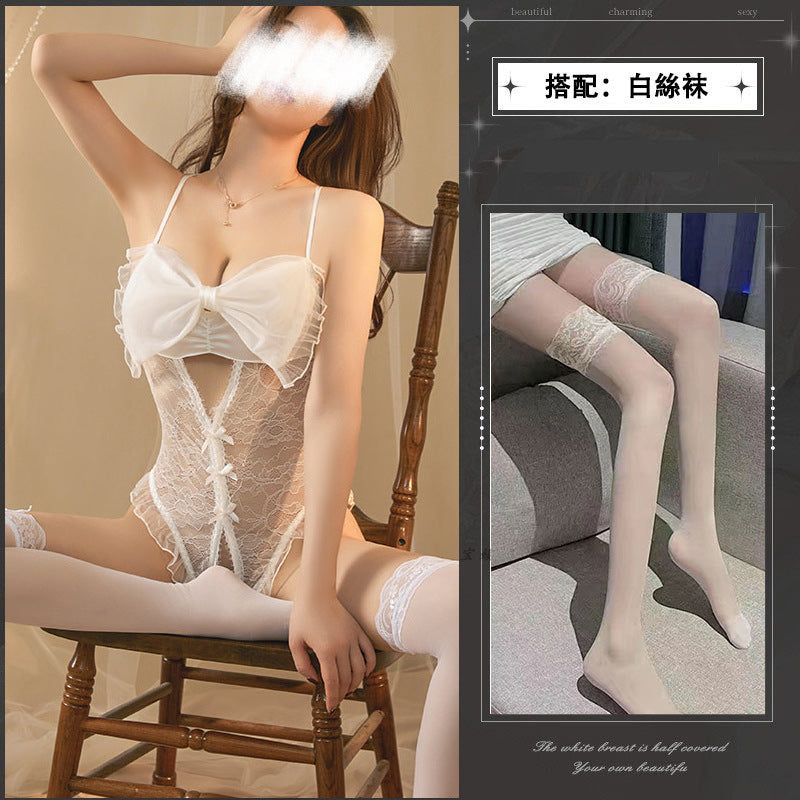 Image of Beauty, sexuality, emotional fun, underwear, small breasts, free to take off the crotch, onesies, women's uniforms, temptation, pajamas, passion, pure lust